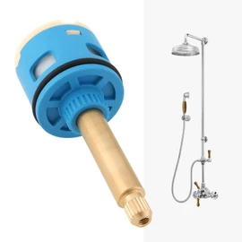 SG Store 85.7mm Ceramic Disc Cartridg 2 Way 3 Hole Thermostatic Shower Mixer Suitable for Two Way Diverter Mixer Shower Valve