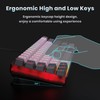 GEODMAER 65% Wired Gaming Keyboard, LED Backlit, Ultra-Compact Anti-Ghosting No-Conflict