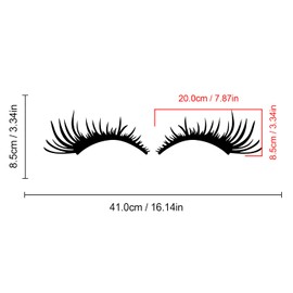 Dreothy 2Pairs Car Light Eyelashes Stickers Window Decal Waterproof Vinyl Stickers Fake Eyelash Decal Stickers for Car Body SUV Truck Decals Motorcycle Sticker (Holographic Rainbow Blue)