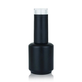 Burmax Empty Matte Black Glass Nail Polish Bottle 15 ml / 0.5 oz - BBT373