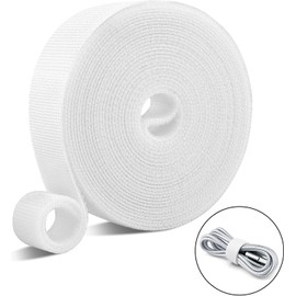 Wanme Bridas Reutilizables para Cables,Ajustables de Nylon Sujetacables Reutilizables de 3m x 1.2cm, Bridas Negras para Organizador Management de Cables para Oficina, Hogar, Jardín y Más