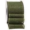 SDZMDL Burlap Wired Ribbon 2-1/2 Inch, Solid Ribbon with Wire