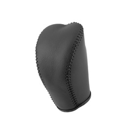 Partuto Gear Shifting Knob Cover Automatic Transmission Lever Trim for Hyundai Tucson 2015-2018 for Santa Fe 2013-2017 PU Leather Black Replacement