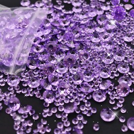 ZIOYA Diamond Decoration 4200 Pieces Acrylic Crystals Table Decoration Rhinestone Confetti Wedding 3 Sizes Glitter Glass Stones Decoration for Diamonds Wedding Decoration Table Decoration Wedding