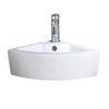 Small Corner Wall Mount Bathroom Sink and Faucet Combo -