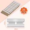Flintronic Pack of 20 Ceramic Hob Scraper Replacement Blades, Stainless