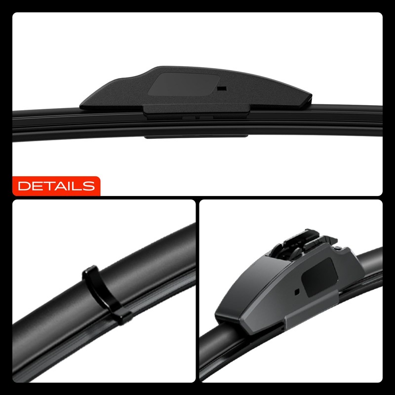 A-Premium Pack of 2 Windshield Wiper Blades with Wear Indicator