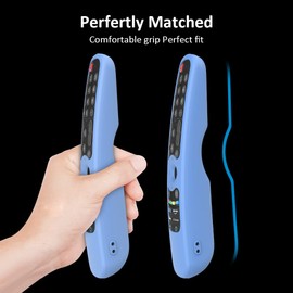 LEFXMOPHY MR21GC Remote Cover Replacement for LG AN-MR21GA / AN-MR21GC Magic Remote Control w/NFC (2021), Blue Silicone Case Skin Glow in The Dark