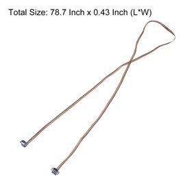 MECCANIXITY IDC Rainbow Wire Flat Ribbon Cable DB9 Male to DB9 Male 78.7 Inch Length 2.54mm Pitch Breadboard Jumper Wires for Electronic Projects