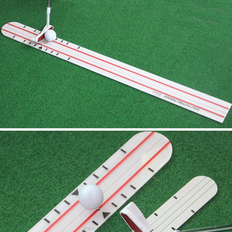 Golf Putting Mat Acrylic Accurate Scale Line Portable Double Sided