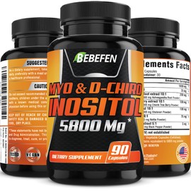 Myo-Inositol & D-Chiro Inositol Blend Capsule Supplement - 7in1 with Ashwagandha Root, Chaste Tree Berry, Shatavari & More - 90 Capsules - Gluten Free, Non-GMO