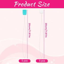 10 PCS Punch Needle Threader 7.87 Inch Long Threader for Embroidery Punch Needle Kit Stitching Sewing Accessories for Cross Stitch DIY Sewing Craft Work