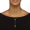 Rosary Style Necklace in 18k Gold over Sterling Silver