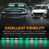 XRIDONSEN 2x 17 inch Green White Emergency Lights for Vehicles