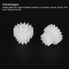 MECCANIXITY 20 Pcs Plastic Gears 16 Teeth Plastic Motor Gear