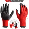 Ruiyang 24 Pairs Red And Black Worker Gloves Handling Safety