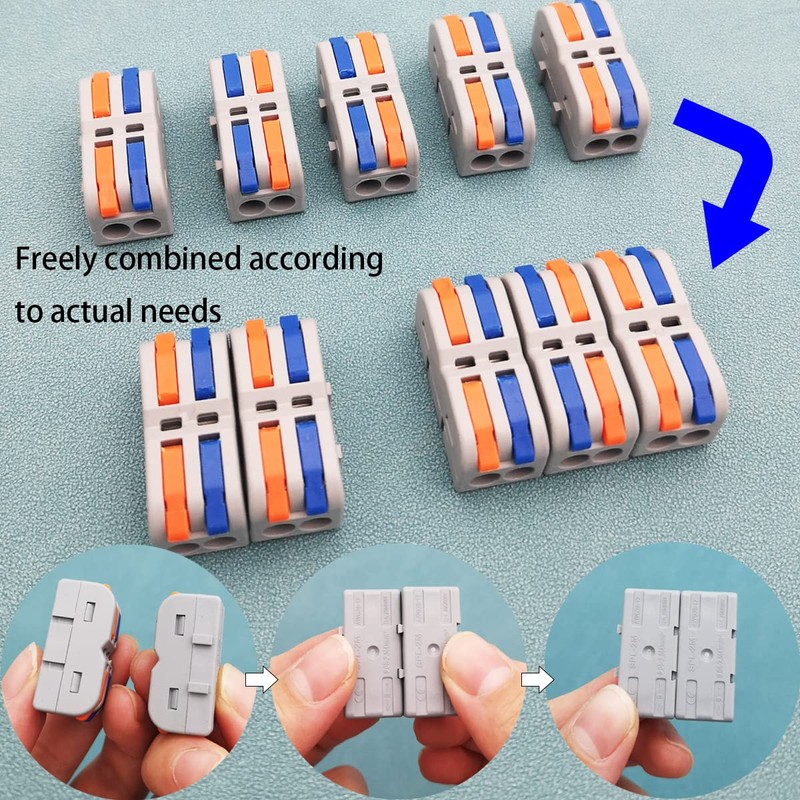CESFONJER SPL-2M One-Touch Connector, 14 Pieces Plug Connector, New Mini