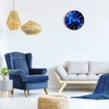Lafocuse 12 Inch Silent Non Ticking Glass Blue Wall Clock