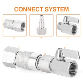 GASHER 2PCS 1/2-Inch Female Industrial Coupler,1/4 Basic Flow Quick Connect Air Coupler