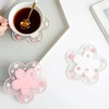 6Pcs Silicon Cup Coasters, Cherry Blossoms and Daisies Coasters, Non-Slip