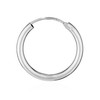 NKlaus Single 585 14 Carat Gold White Gold Hoop Earrings