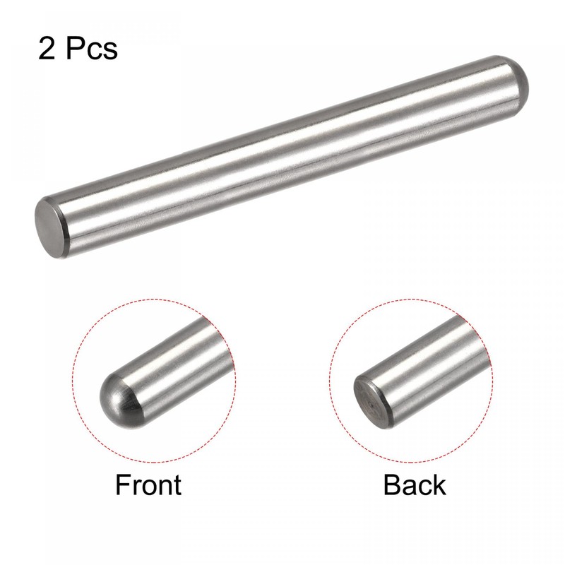 sourcing map 12x100mm Dowel Pins, 2pcs 304 Stainless Steel Round