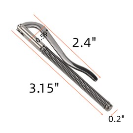 Tsnamay 5Pcs Black 3.15 Inch Spring Metal Money Clip Insert Bar Replacement for Bifold Wallet Leathercraft Accessories,Money Organizers Clip for Walls,Money Holders