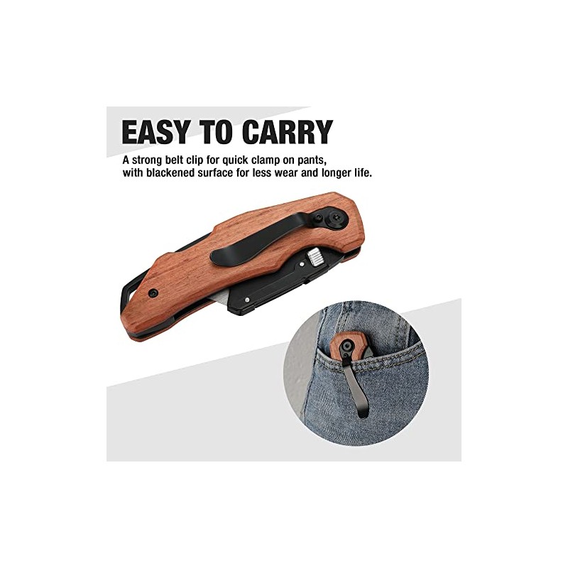 WORKPRO Folding Utility Knife with Stainless Steel Head, Quick-change Blade