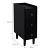 COVLON Narrow Nightstand with 3 Drawers, Fully Assembled Slim Bedside