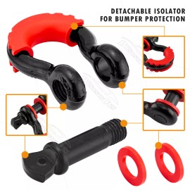 DYSO Fit Jeep Grand Cherokee | Commander Bumper Tow Hook D-Ring Shackle Mount Bracket