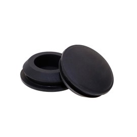 ONLYKXY 5 Pcs Black Silicone Round Snap in Type Locking Furniture Hole Plugs Button Protective Cover Cap Head (16mm)