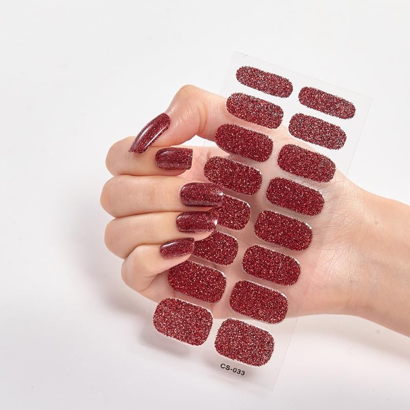 Pegatinas Autoadhesivas para Uñas, 128 Piezas de Tiras de Esmalte