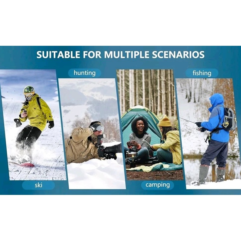 Dnaleao Black Hand Warmers USB Rechargeable - Use Separately or