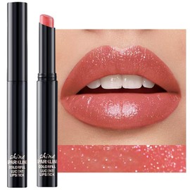 Nude Brown Lipstick For Women Matte Nude Glitter Shimmer Metallic Highly Pigmented Moisturizing Lip stick Hypoallergenic Waterproof Long Lasting Lipsticks Quick Makeup Lightweight Portable 10 #