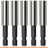 TEKPREM 1/4" Strong Magnetic Extension Bit Holder, 5 Pack Hex