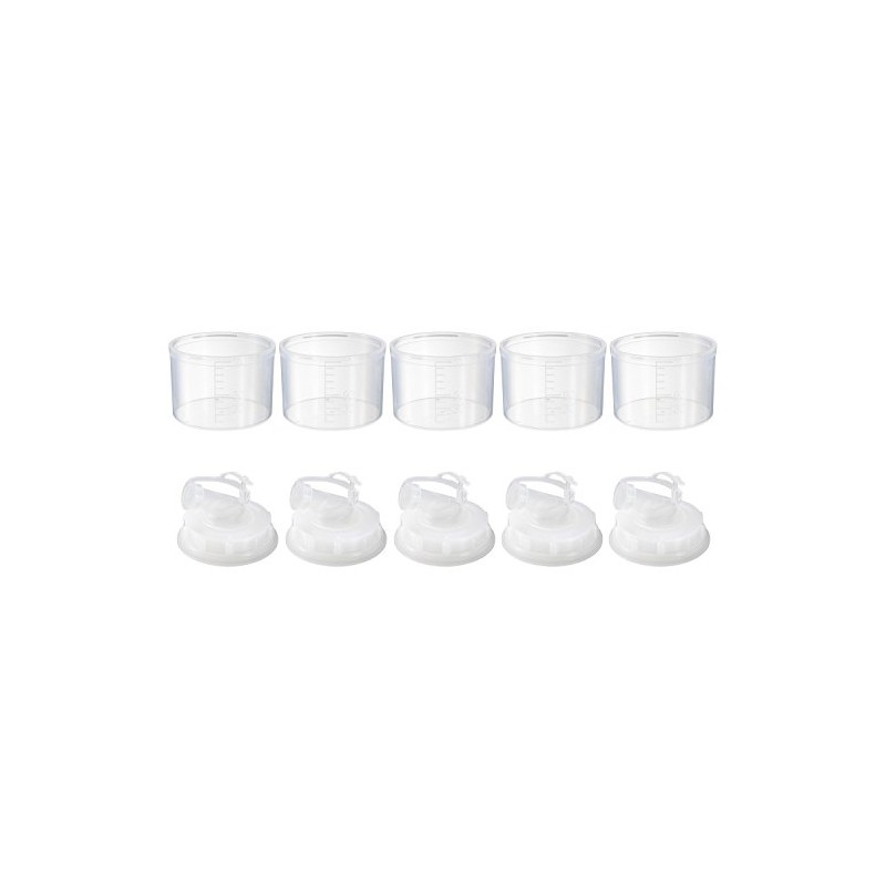 Saraya 72038 Measuring Cup & Nozzle, Set of 5