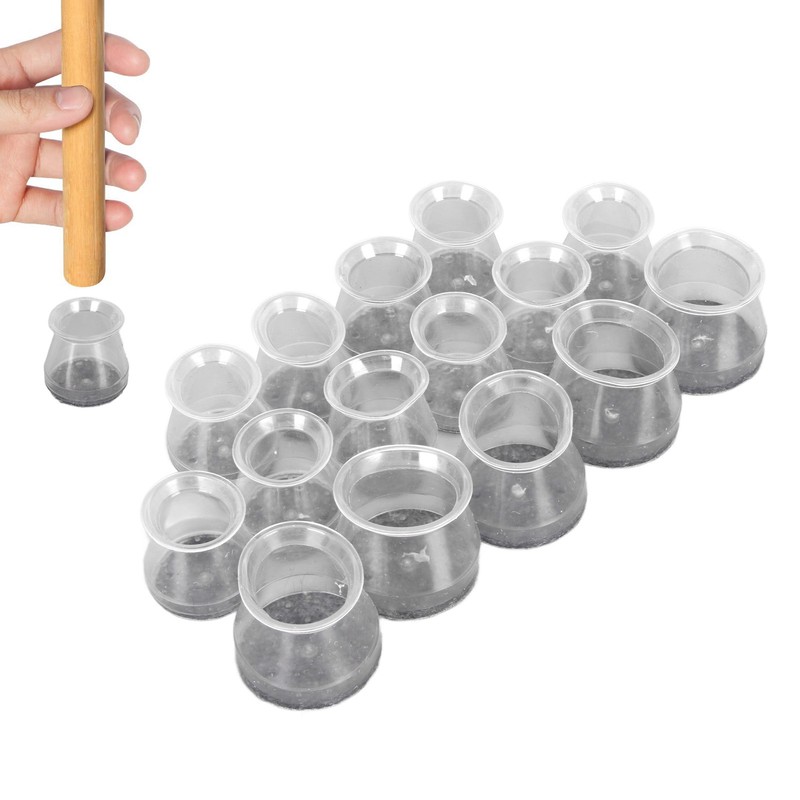15pcs Chair Leg Protectors Silicone Felt Bottom Chair Leg Covers