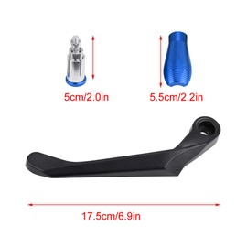Brake Clutch Lever Protector, 1 Pair Motorcycle Brake Clutch Levers Protect Handlebar Protection Against Accidental 22 mm (Black Blue)