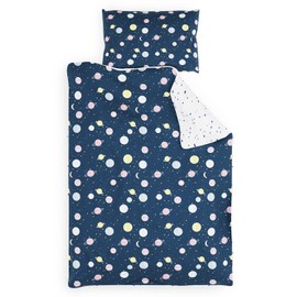 sleepwise children's bed linen 100x135 | OEKO-Tex certified 2-part. Baby bedding set for children with pillowcase 40x60 cm | extra soft microfiber baby kids bedding with zipper | planets
