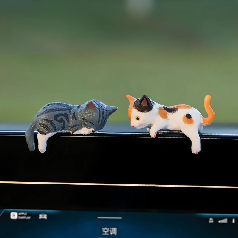 Cat Car Interior Accessories Dashboard Decorations, Set of 5 Cute