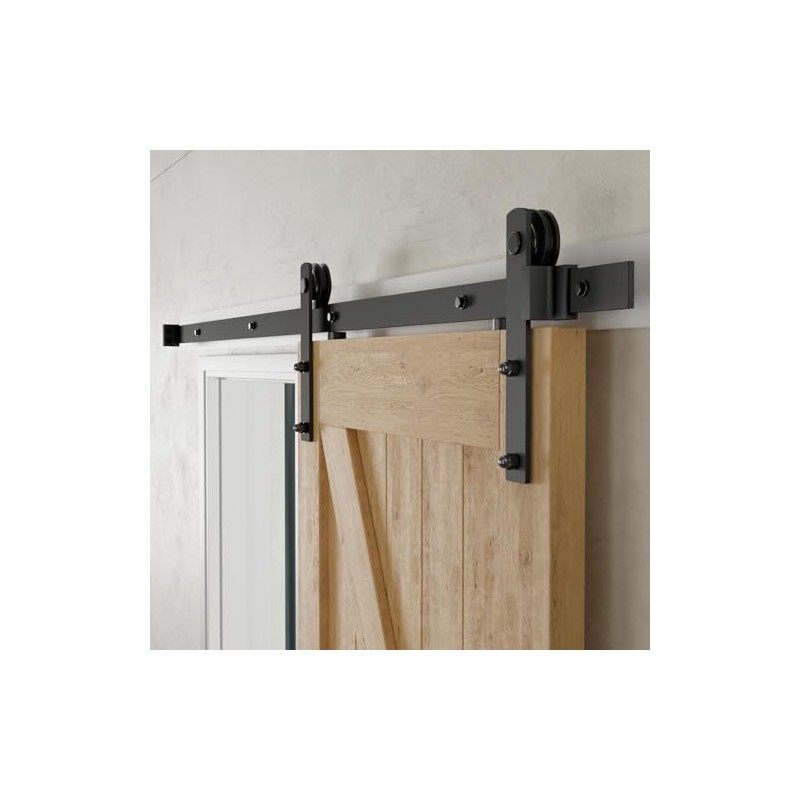 CCJH 6 Feet Heavy Duty Sturdy Sliding Barn Door Hardware