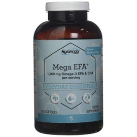 Vitacost Synergy Mega EFA® Mini Gels - 1200 mg per serving Omega 3 EPA & DHA Natural Strawberry -- 240 Softgels