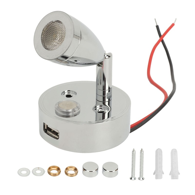 DC 10‑30V RV Reading Lamp Touch Control Adjustable Brightness Interior