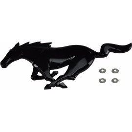 Ford OEM NEW 15-20 Ford Mustang GT Front Grille Emblem Black Pony w/ New Push Nuts