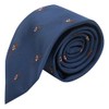 King & Priory Navy Blue Embroidered Horse and Jockey Tie