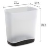 Sterilite 3.3 Gallon Slim Waste Basket Wastebasket, Small, Clear with