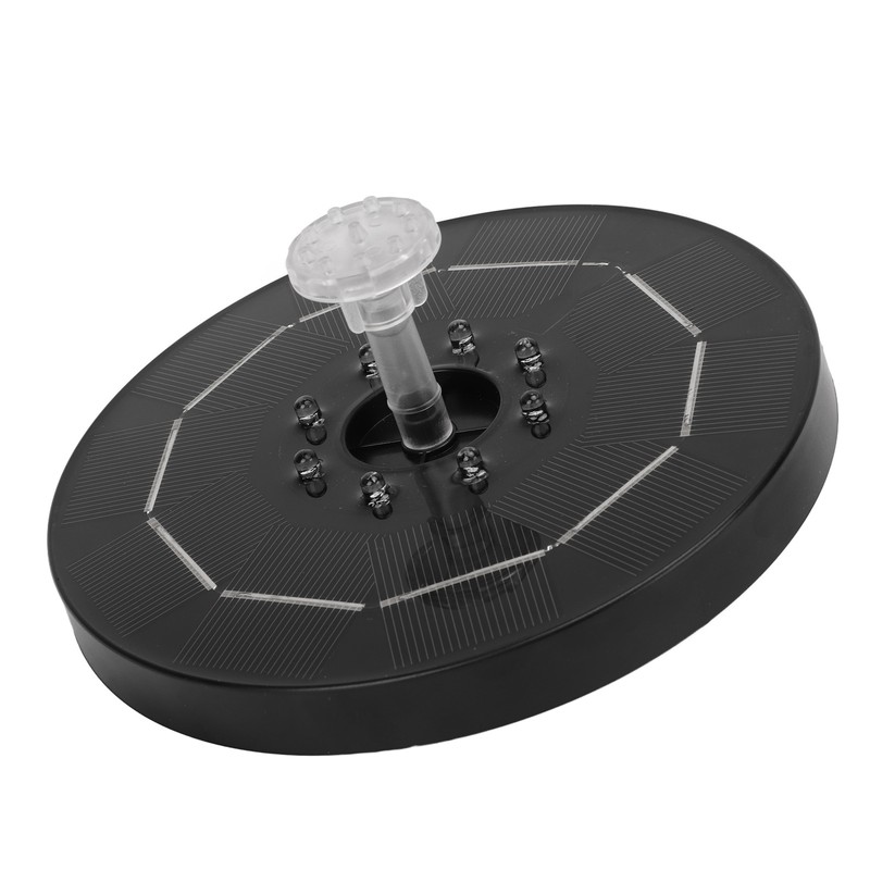 Solar Fountain LED Colorful Lighting Solar Powered Floating Bird Bath
