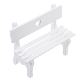 TENDYCOCO Wooden Ornaments Chair Miniature Decoration Bench Sculpture Model Dollhouse Small Home Accessories Mini House Supplies Small House Decor Wooden Chair Decoration Mini House Pathway