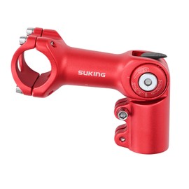 CYSKY 31.8 Stem 60mm 80mm 93mm Adjustable 0-90 Degree MTB Stem Mountain Bike Stem Riser Bicycle Handlebar Stem for Mountain Bike Road Bike BMX City Cycling (Red, 93mm)