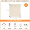 4-Piece Medium Durable Organic Cotton Mesh Laundry Bags with Sturdy